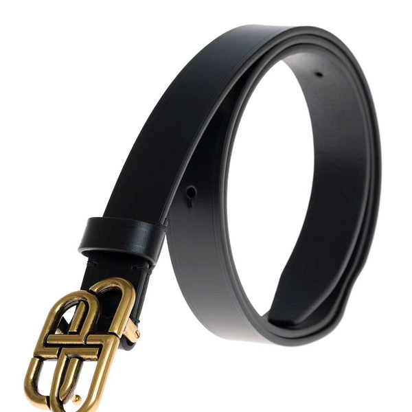 Balenciaga Belts? Balenciaga Women Black Belt With Bb Buckle In Leather Woman Classic Everyday Designer Belt