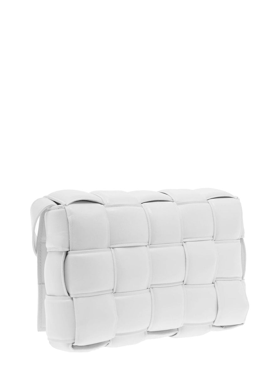 Bottega Veneta Bags? Bottega Veneta Women Bottega Veneta Woman Padded Cassette White Leather Crossbody Bag Luxury Designer Leather Handbag