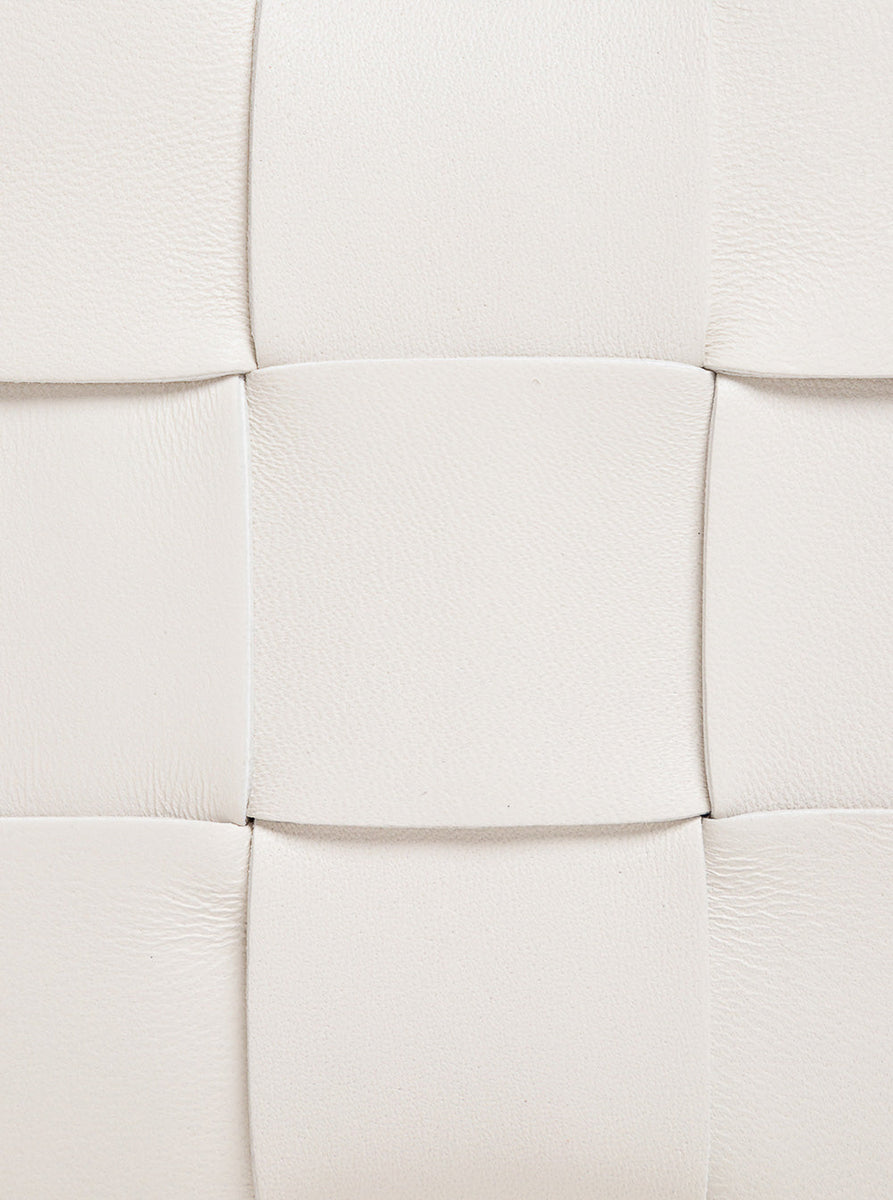 Close-up of Bottega Veneta cross body bags hardware and fine stitching