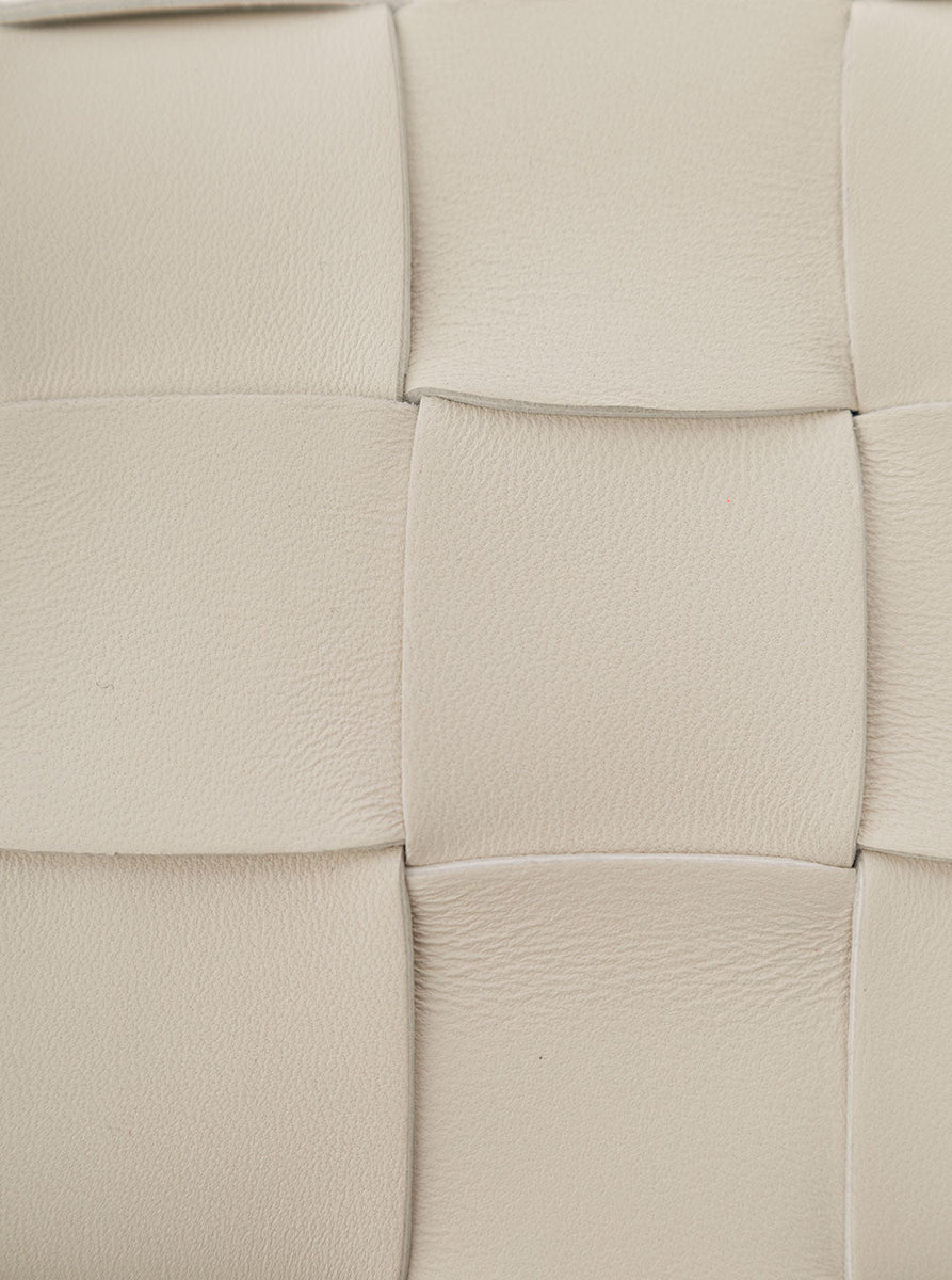 Bottega Veneta Bags? Bottega Veneta Women 'Small Cassette' White Crossbody Bag In Intreccio Nappa Leather Woman Bottega Veneta Luxury Designer Leather Handbag