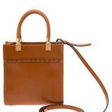 Close-up of Fendi shoulder bags hardware and fine stitching
