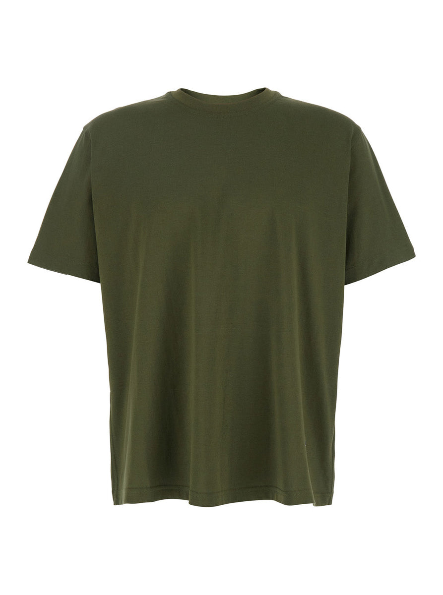 Bottega Veneta T-Shirts? Bottega Veneta Men Green Crewneck T-Shirt With Embroidered Fish In Cotton Man Casual Everyday Designer Tee