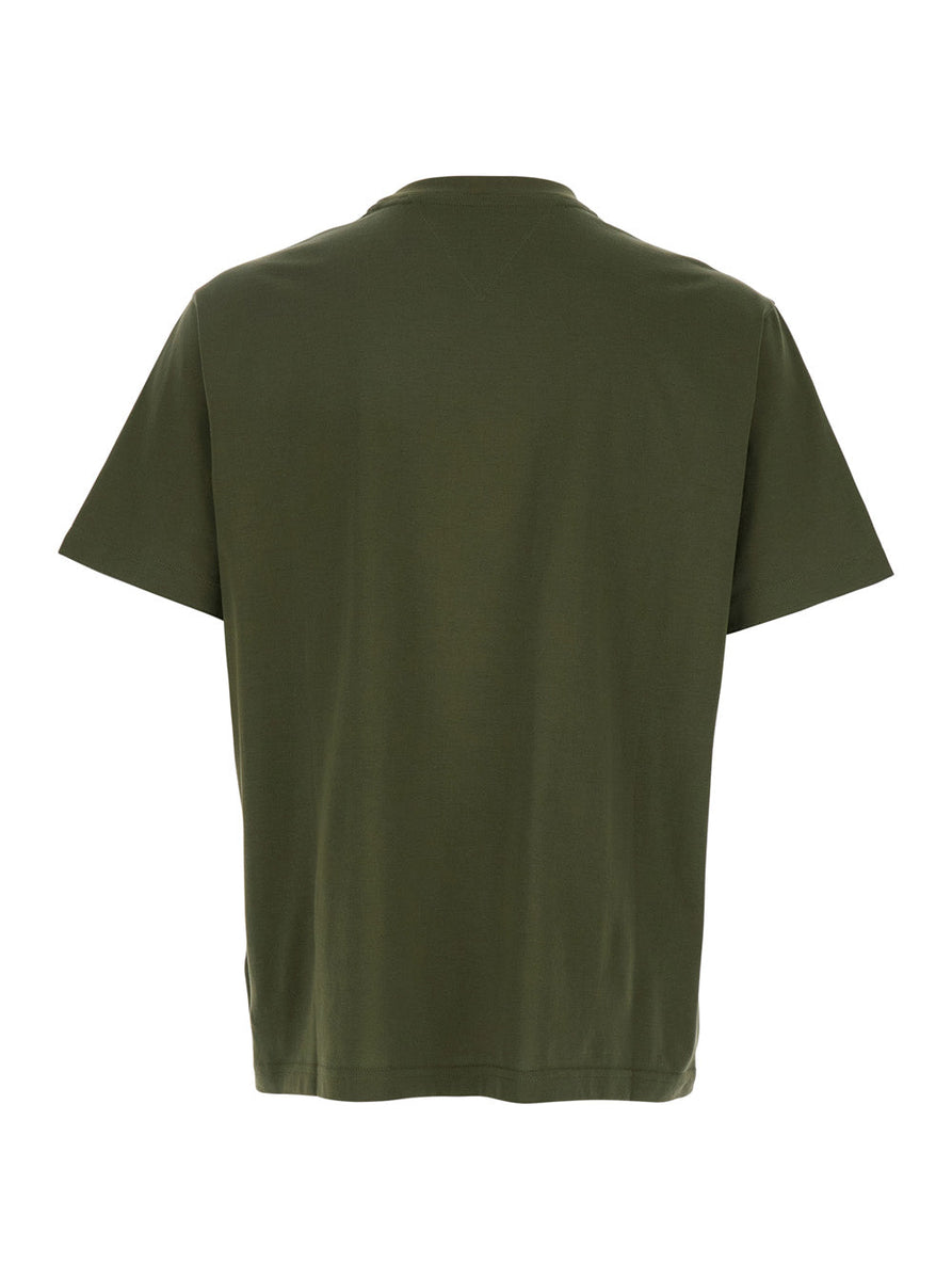 Bottega Veneta T-Shirts? Bottega Veneta Men Green Crewneck T-Shirt With Embroidered Fish In Cotton Man Casual Everyday Designer Tee