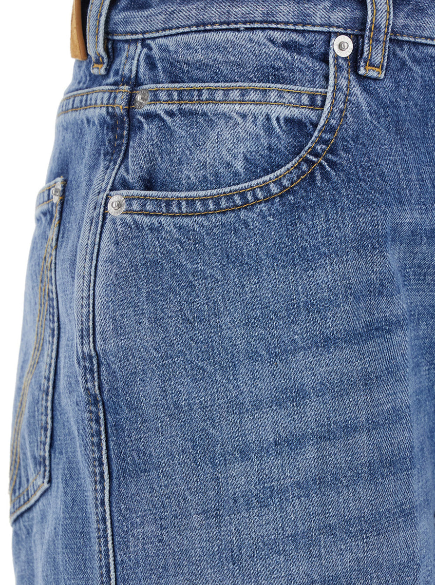 Bottega Veneta Jeans? Bottega Veneta Women 'Vintage Indigo' Blue Jeans With Turn-Up Hem In Cotton Blend Woman Classic Everyday Designer Jeans