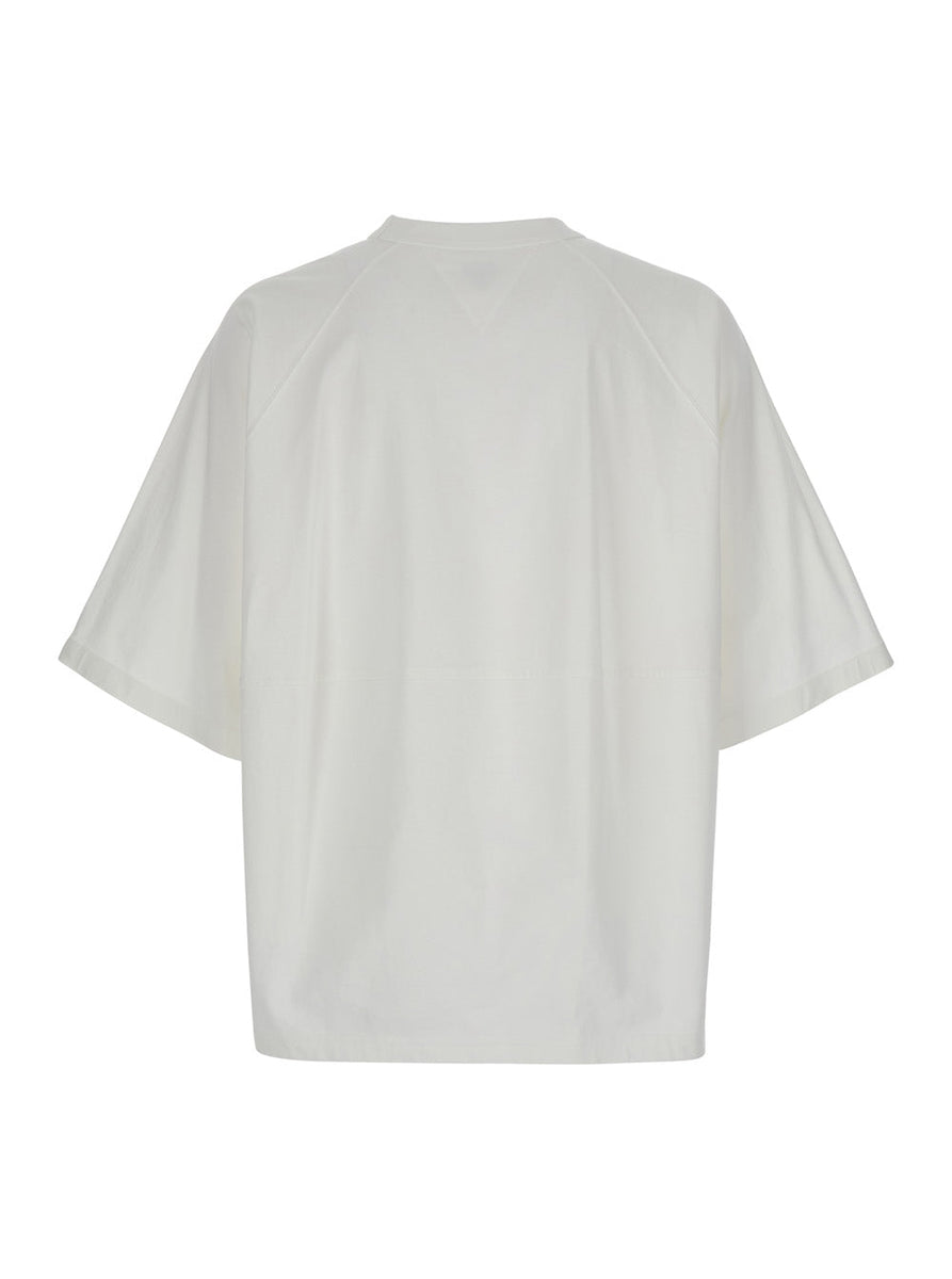Bottega Veneta T-Shirts? Bottega Veneta Men White T-Shirt With Applied Patch On The Front In Cotton Man Casual Everyday Designer Tee