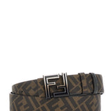 Close-up of Fendi belts hardware and fine stitching