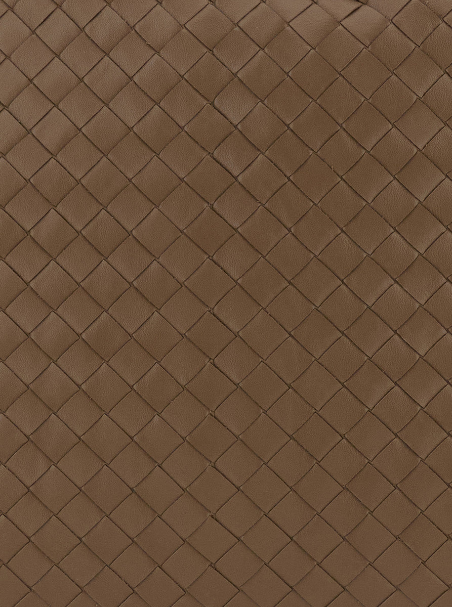 Bottega Veneta Bags? Bottega Veneta Women 'Hop Large' Brown Shoulder Bag With All-Over Intreccio Motif In Leather Woman Premium Designer Shoulder Bag