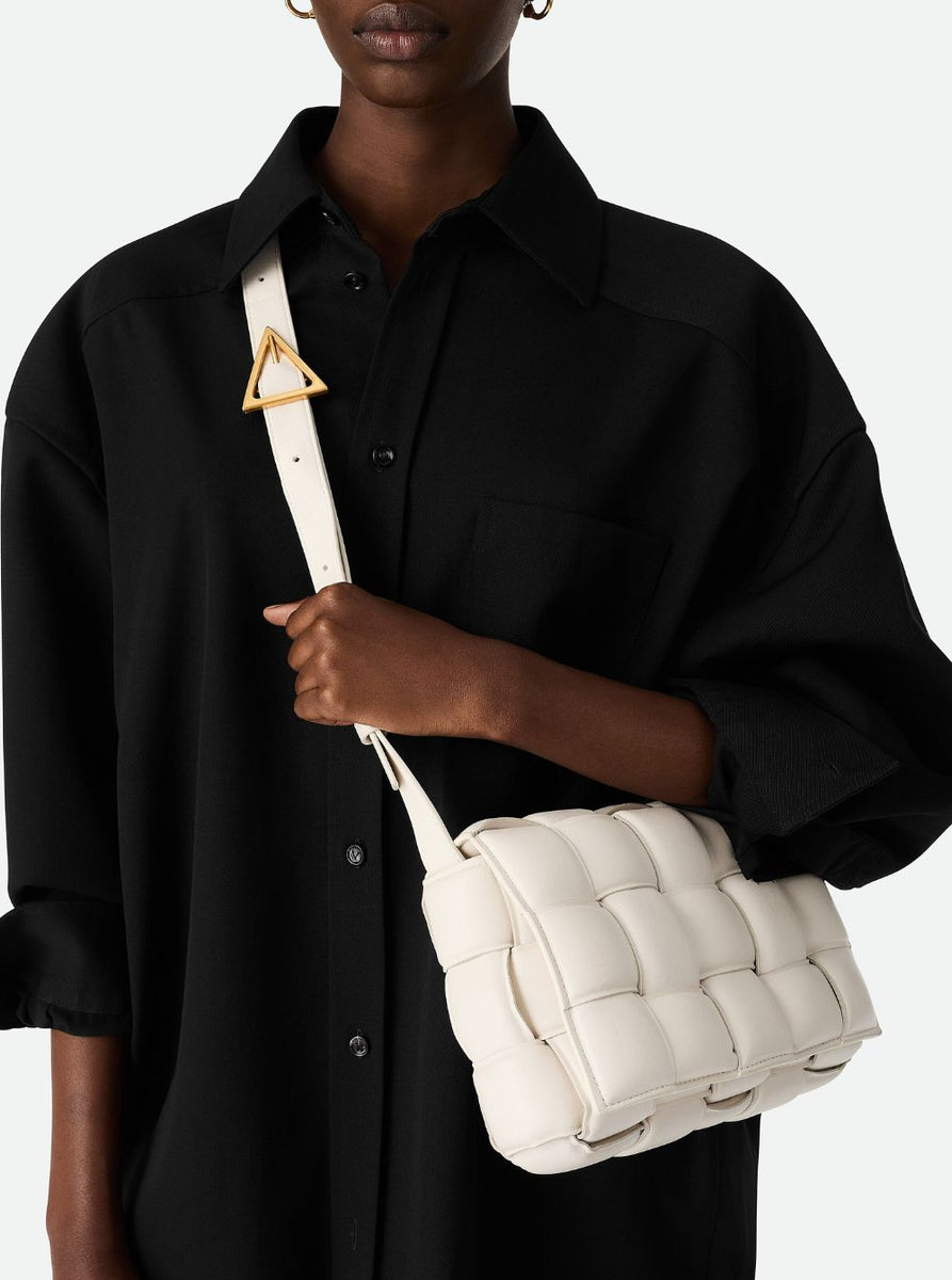 Bottega Veneta Bags? Bottega Veneta Women Bottega Veneta Woman Padded Cassette White Leather Crossbody Bag Luxury Designer Leather Handbag