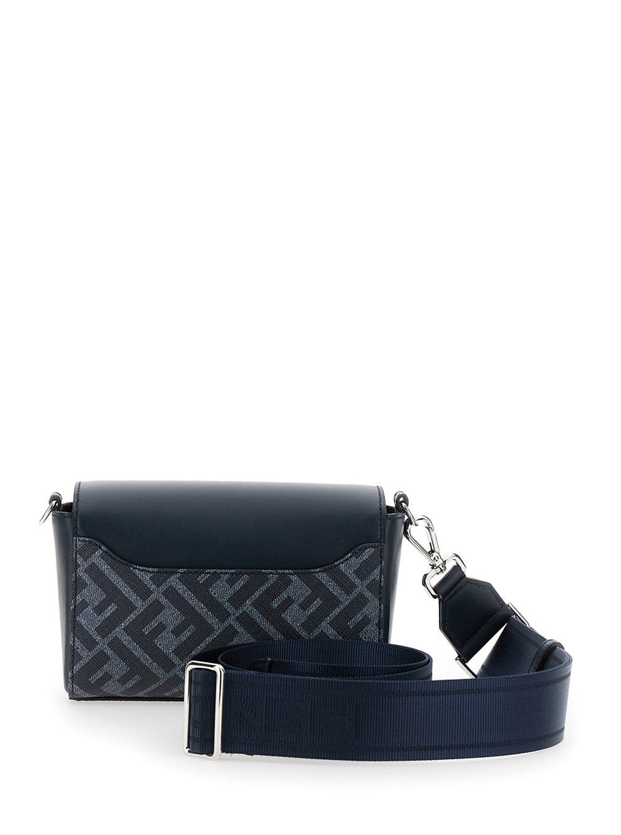 Close-up of Fendi cross body bags hardware and fine stitching