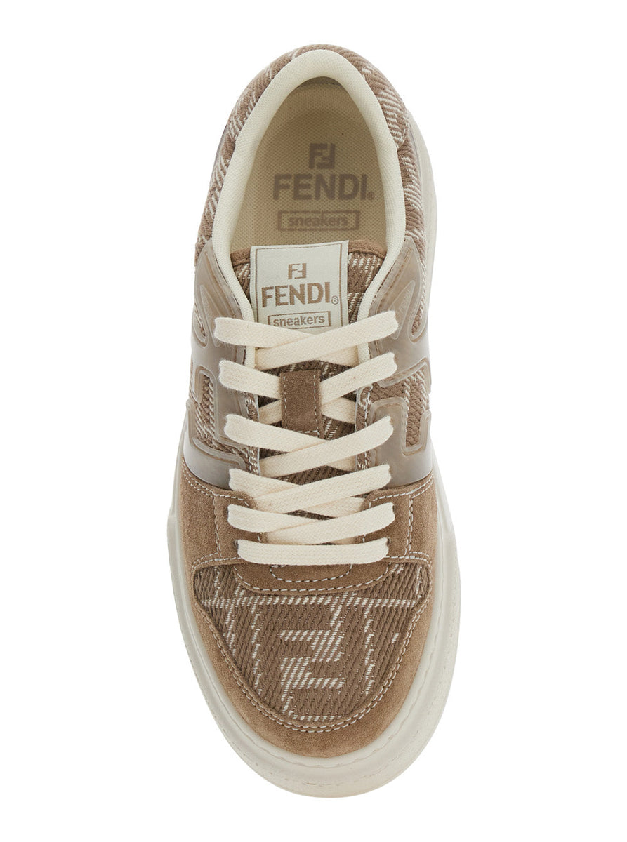 Close-up of Fendi athletic hardware and fine stitching