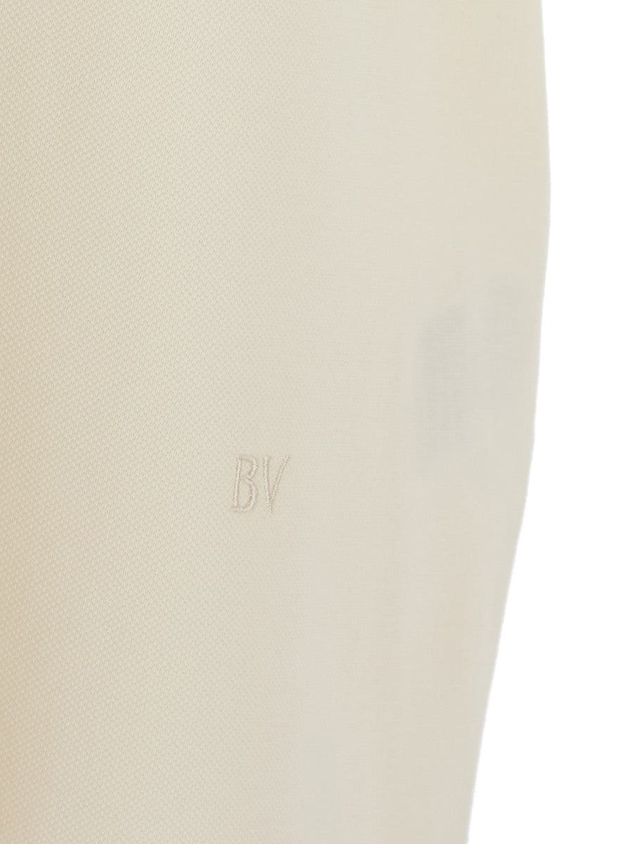 Bottega Veneta Polo Shirts? Bottega Veneta Men White Polo Shirt With Classic Collar And Logo Embroidery Detail On The Front In Cotton Man Premium Everyday Polo Shirt
