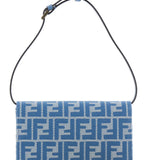 Close-up of Fendi cross body bags hardware and fine stitching