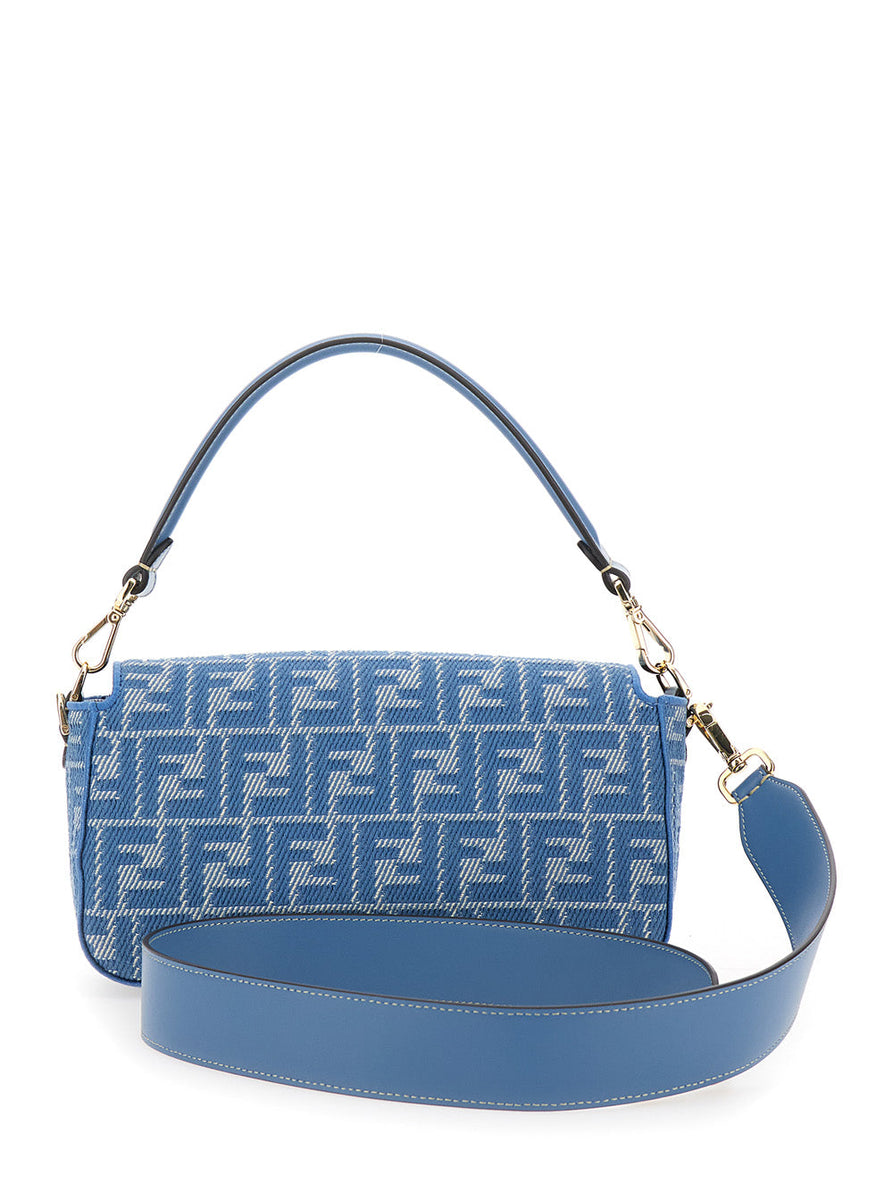 Close-up of Fendi cross body bags hardware and fine stitching