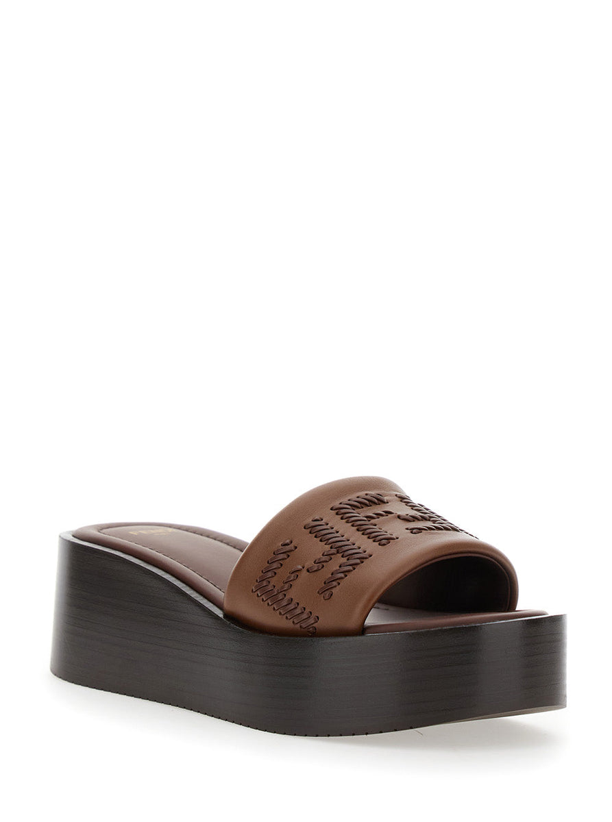 Fendi premium sandals detail and craftsmanship close-up