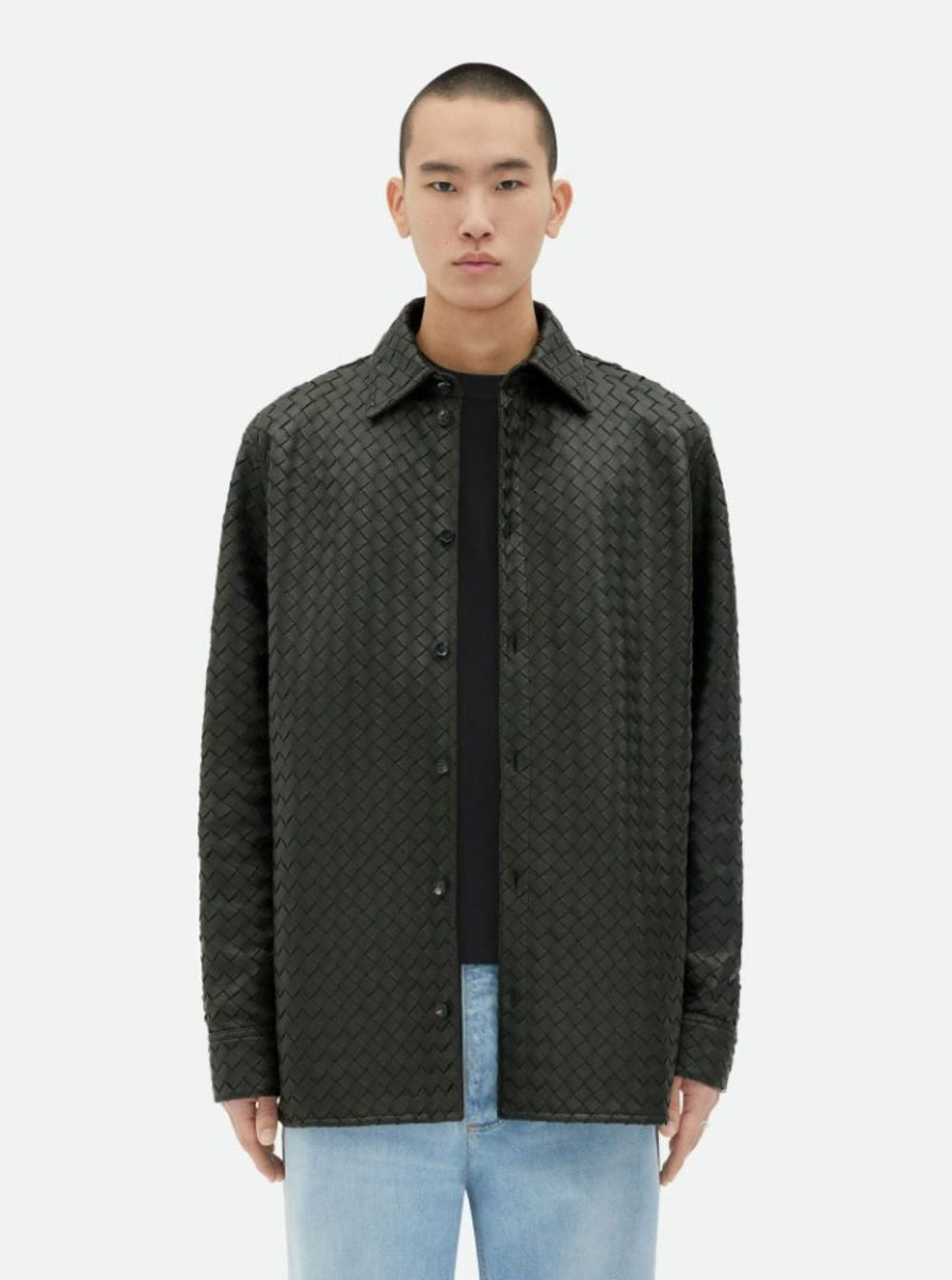 Bottega Veneta Jackets? Bottega Veneta Men Black Oversize Jacket In Braided Leather Man Stylish Everyday Designer Outerwear
