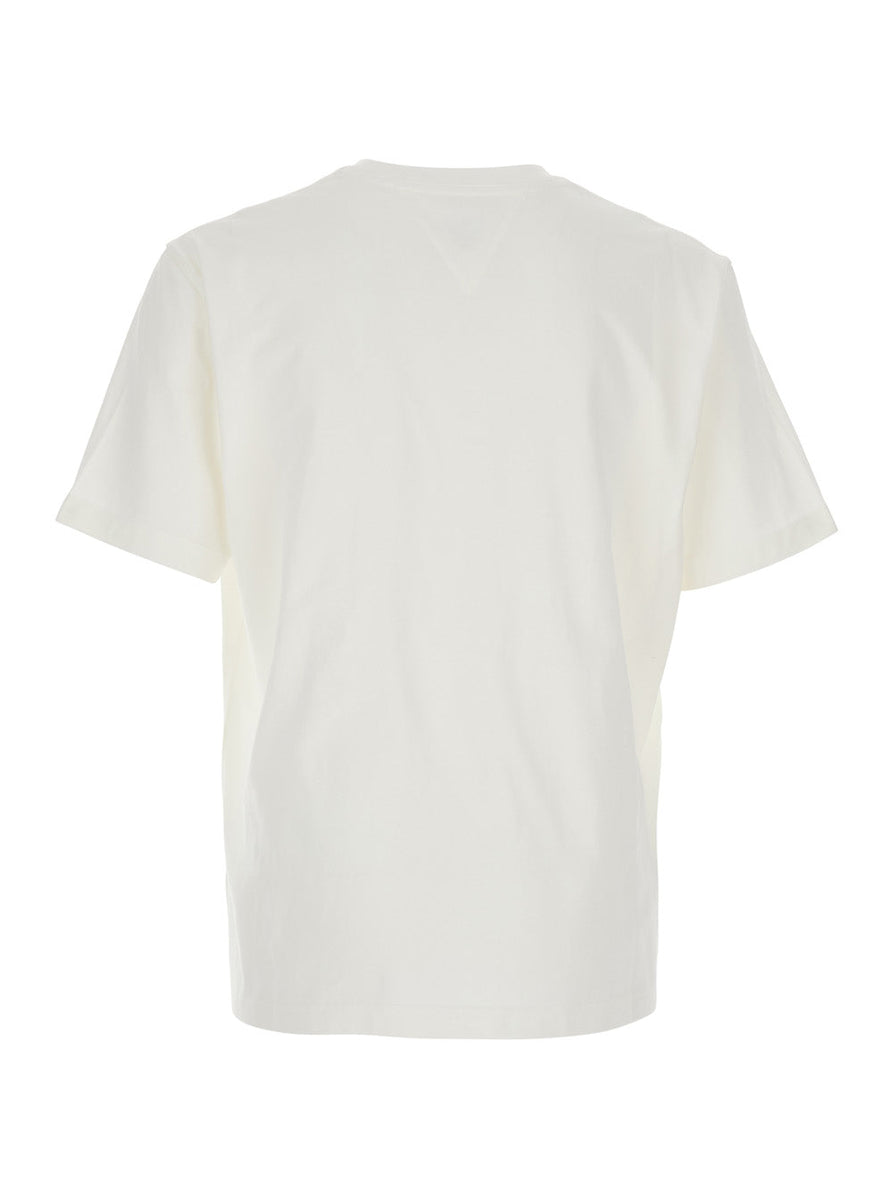 Bottega Veneta T-Shirts? Bottega Veneta Men White Crewneck T-Shirt With Mushroom Embroidery On The Front In Cotton Man Premium Designer Cotton T-Shirt