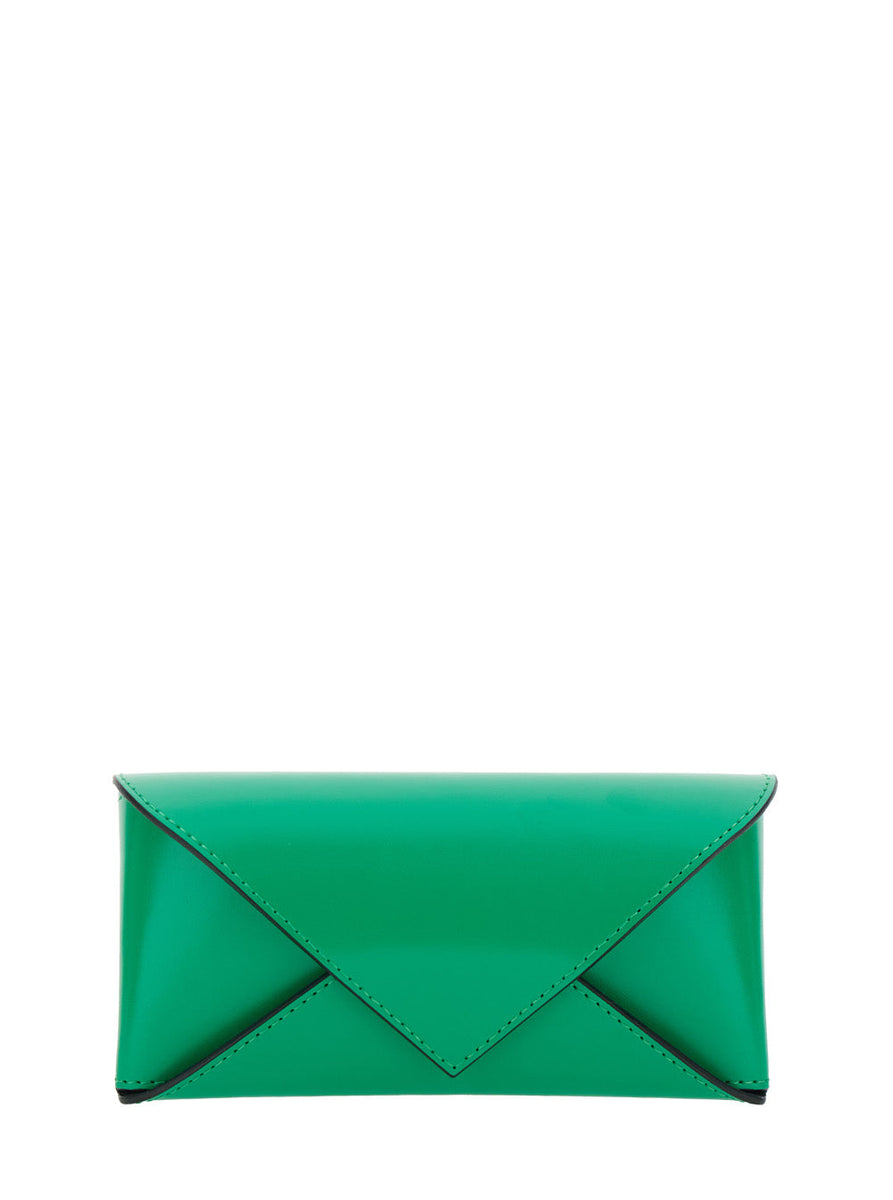 Close-up of Bottega Veneta sunglasses hardware and fine stitching