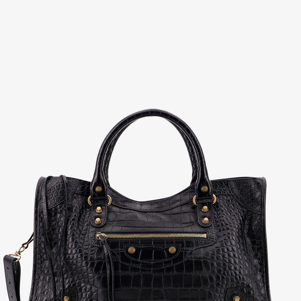 Balenciaga Bags? Balenciaga Women Le City Medium Leather Shoulder Bag Elegant Everyday Designer Handbag