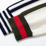Side profile of Gucci luxury clothing with logo-detail design