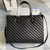Front view of structured chic women's handbag – women's luxury accessory