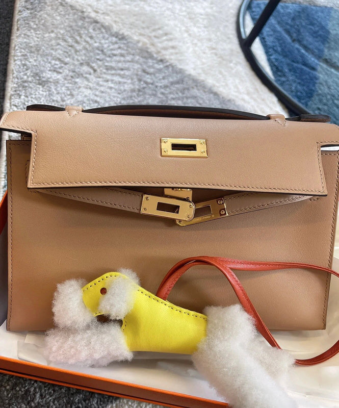 Side view of modernist structured handbag