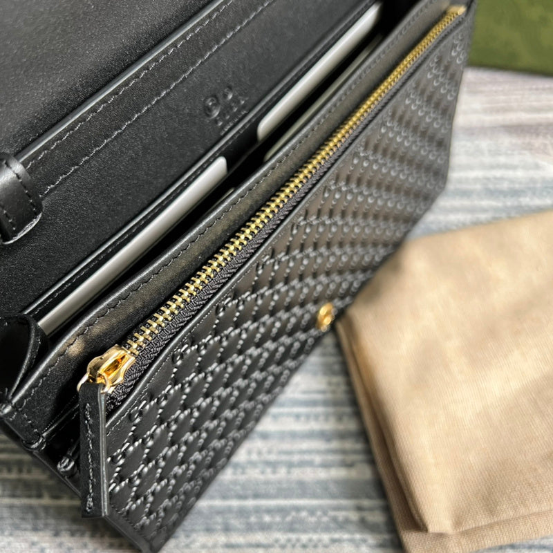 Side view of contemporary structured handbag