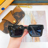 Close-up detail view of Louis Vuitton unisex sunglasses