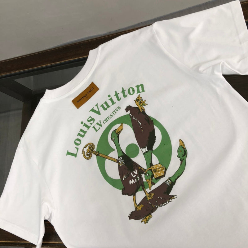 Back view of Louis Vuitton cotton t-shirt with streetwear-inspired cut