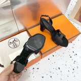 Hermes sandals Style 142 - logo and branding close-up
