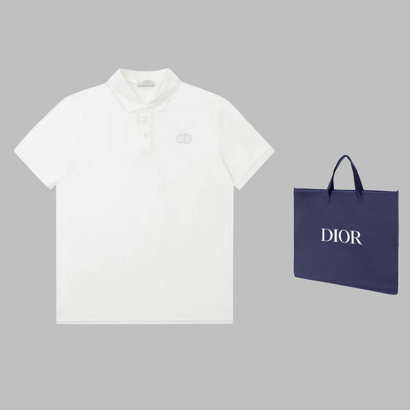 Front view of Polo cotton polo shirt with logo-detail design