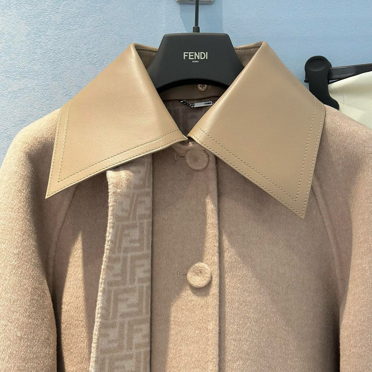Interior view of Fendi Coat with organised compartments