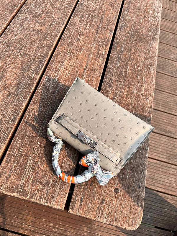 Considered bag shown from front angle