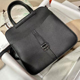 Side view of chic structured handbag