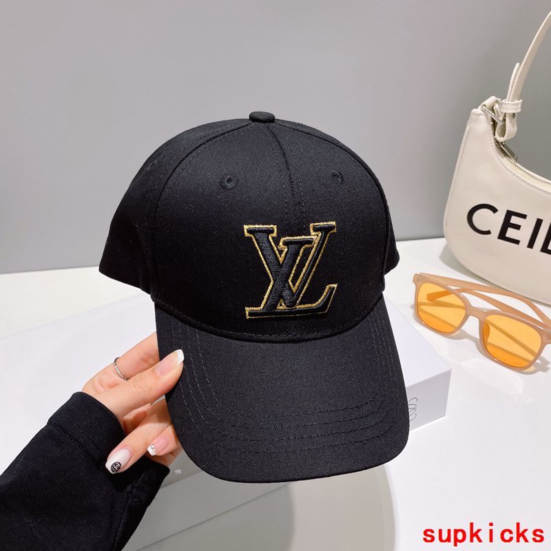 Close-up detail view of Louis Vuitton unisex cap