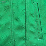 Close-up detail shot of Louis Vuitton luxury clothing with tailored silhouette