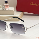 Close-up detail view of Cartier unisex sunglasses