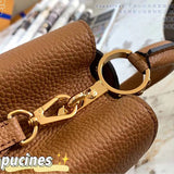 Handle and strap detail of signature statement women's handbag – women's everyday handbag