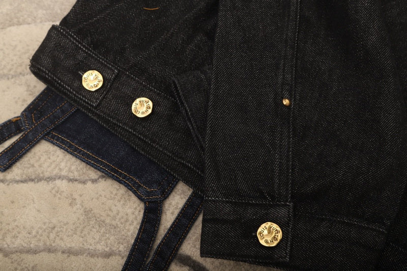 Back view of Louis Vuitton luxury clothing with logo-detail design