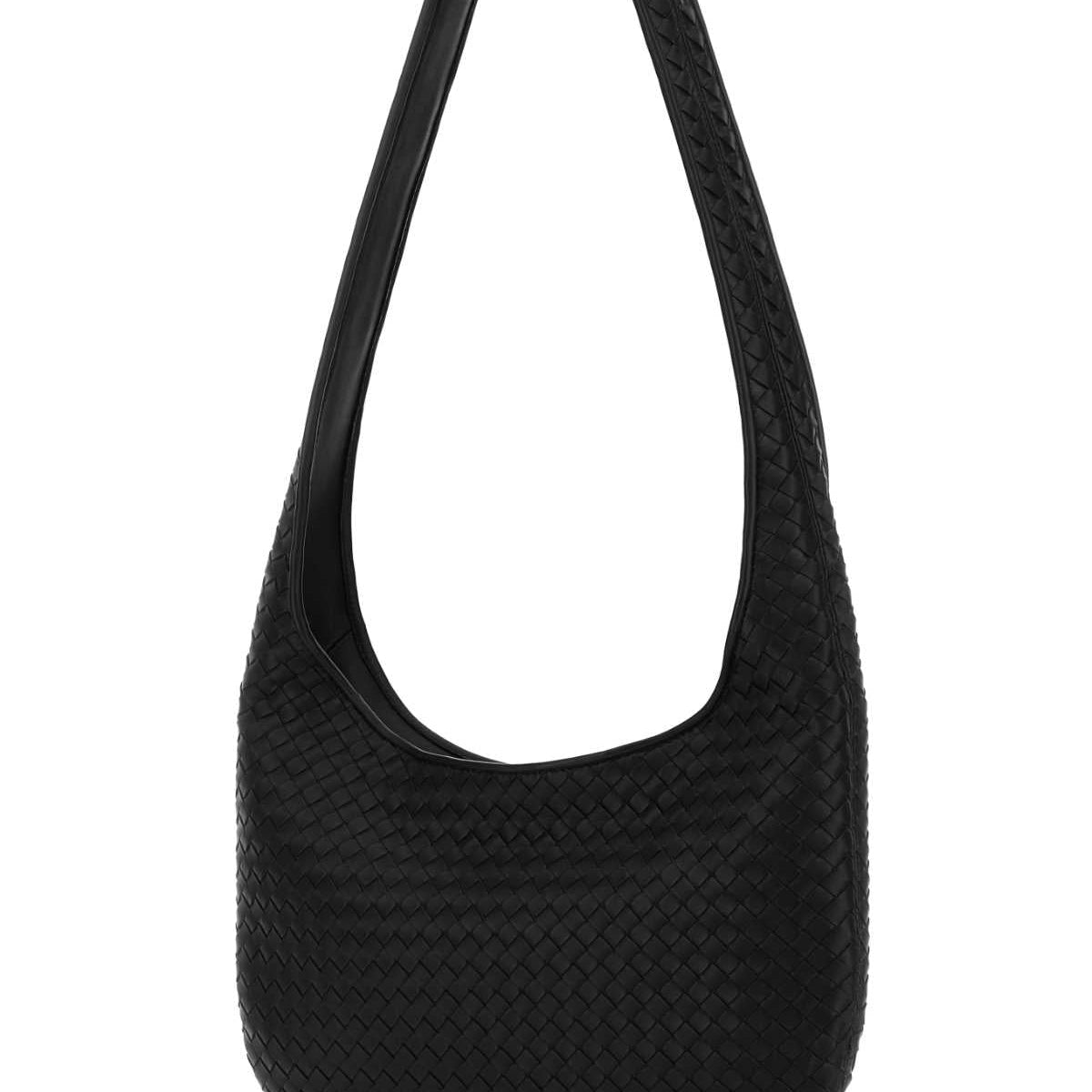Bottega Veneta Bags? Bottega Veneta Men Black Nappa Leather Veneto Crossbody Bag Luxury Designer Leather Handbag