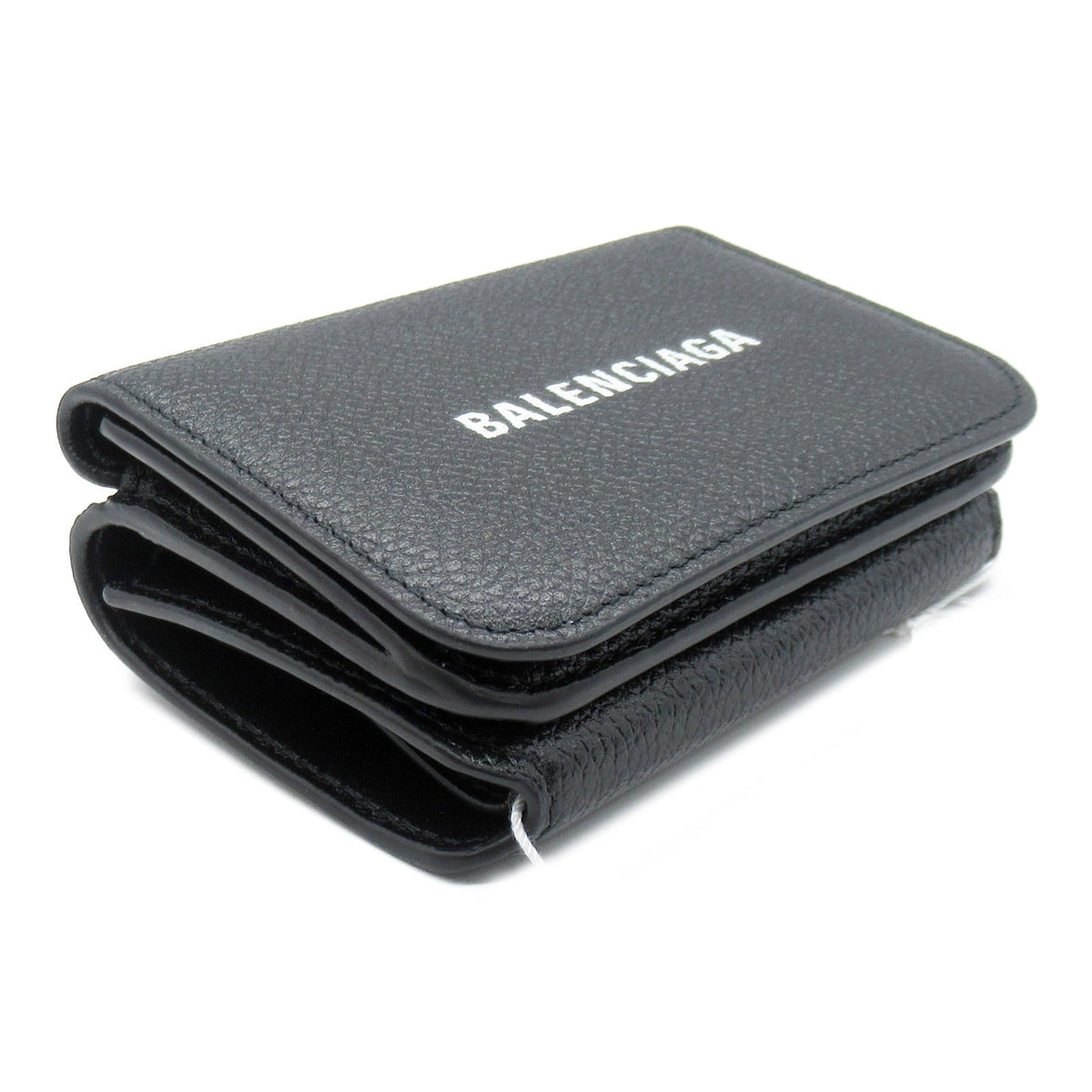 Balenciaga authentic luxury wallet Black leather craftsmanship