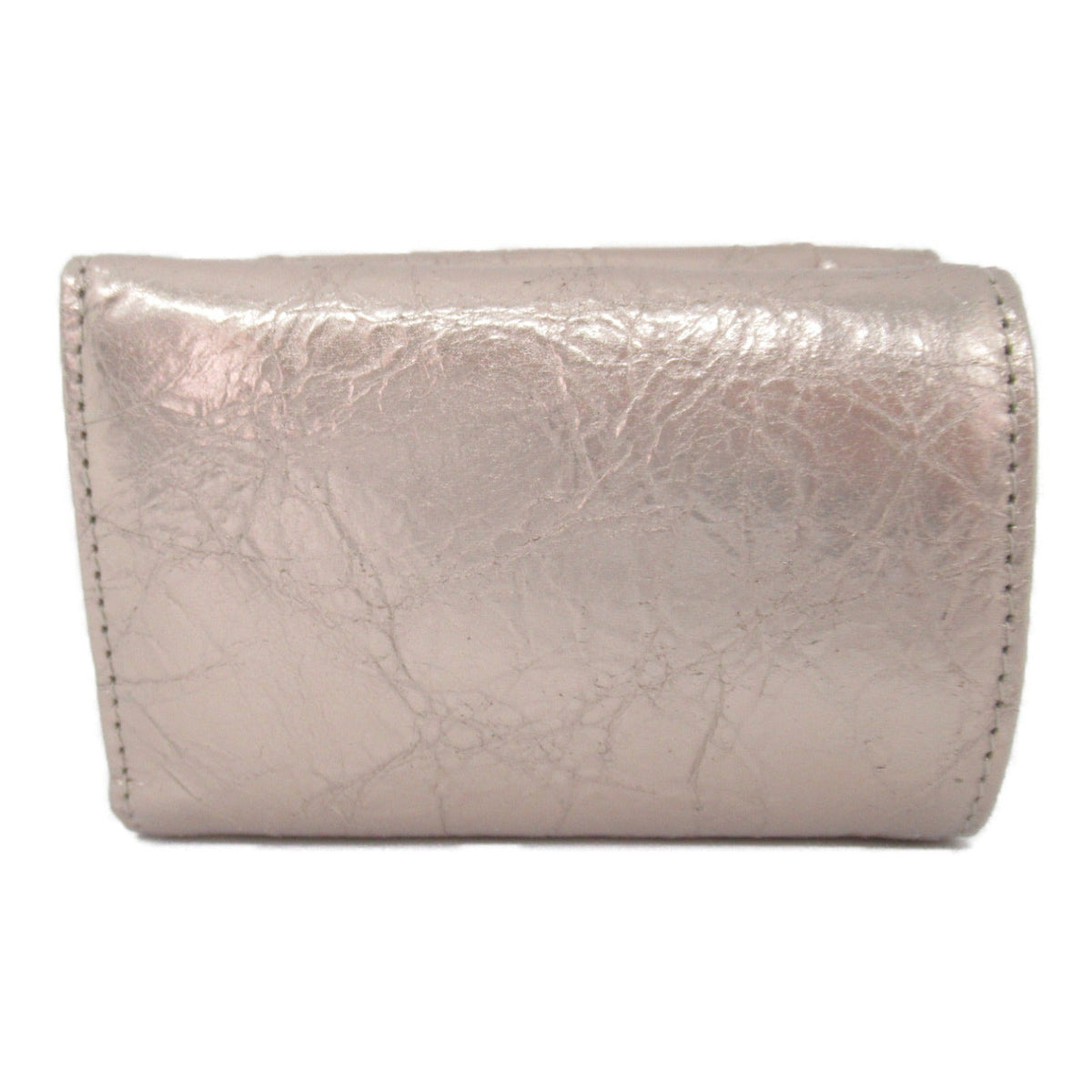 Side view of Balenciaga wallet Beige premium designer bag