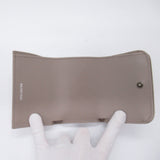 Balenciaga authentic luxury wallet Beige leather craftsmanship