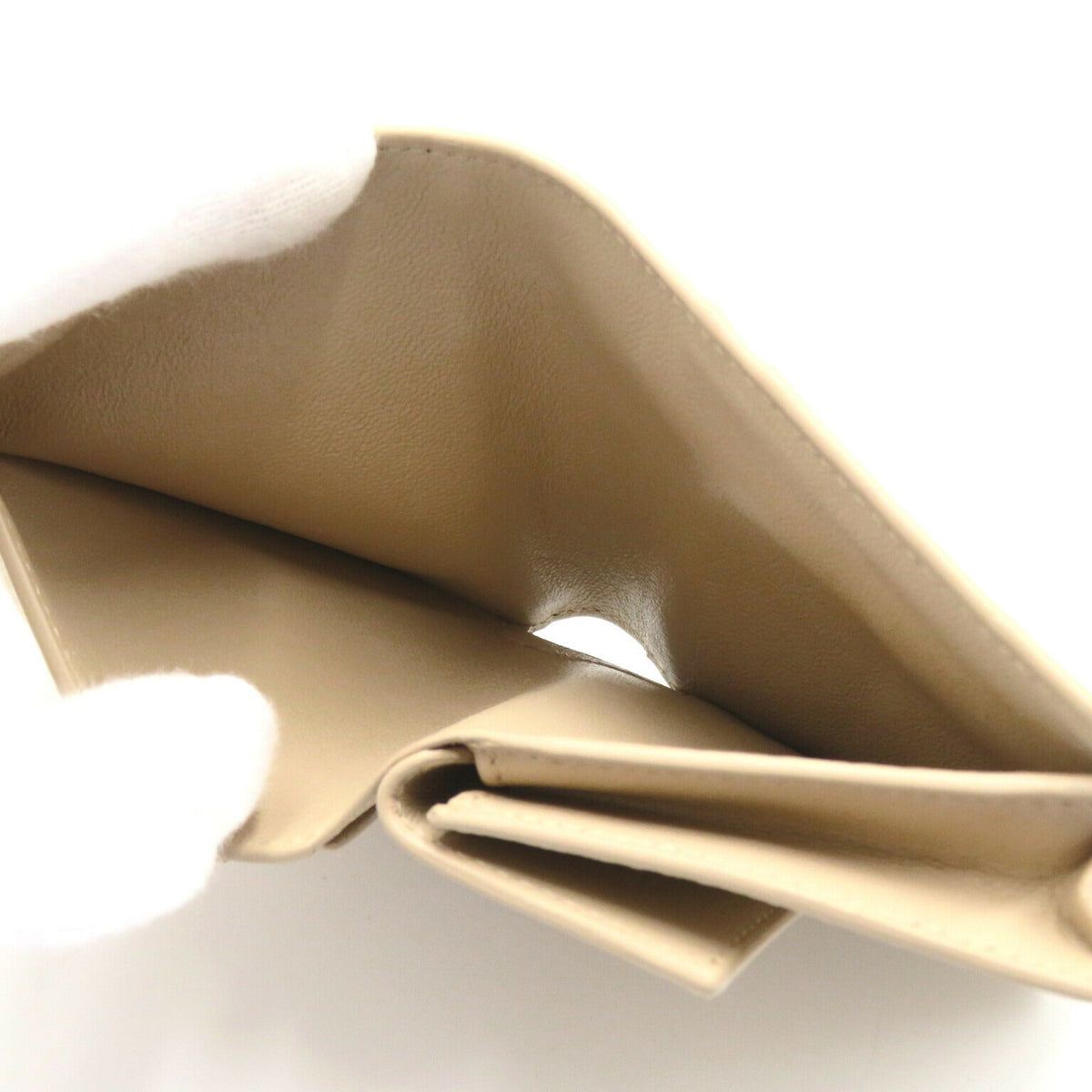 Balenciaga women's wallet Beige luxury designer leather