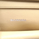 Side view of Balenciaga wallet Beige premium designer bag