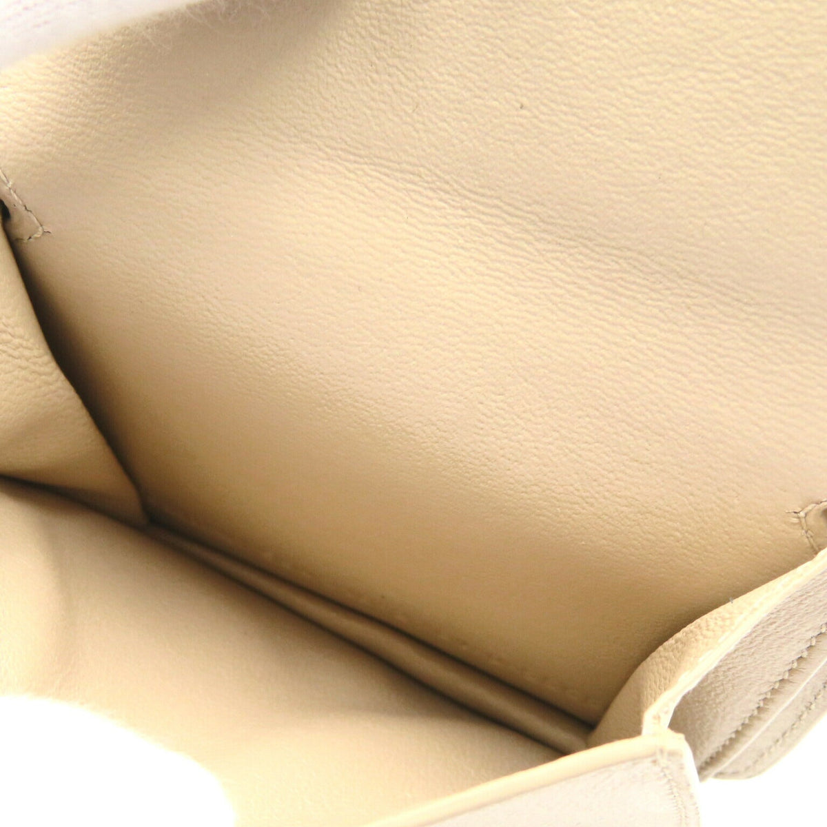 Balenciaga authentic luxury wallet Beige leather craftsmanship