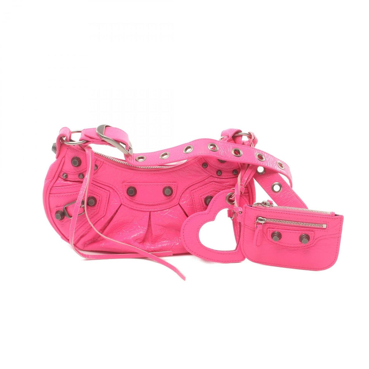 Balenciaga women's shoulder bag Pink luxury designer leather