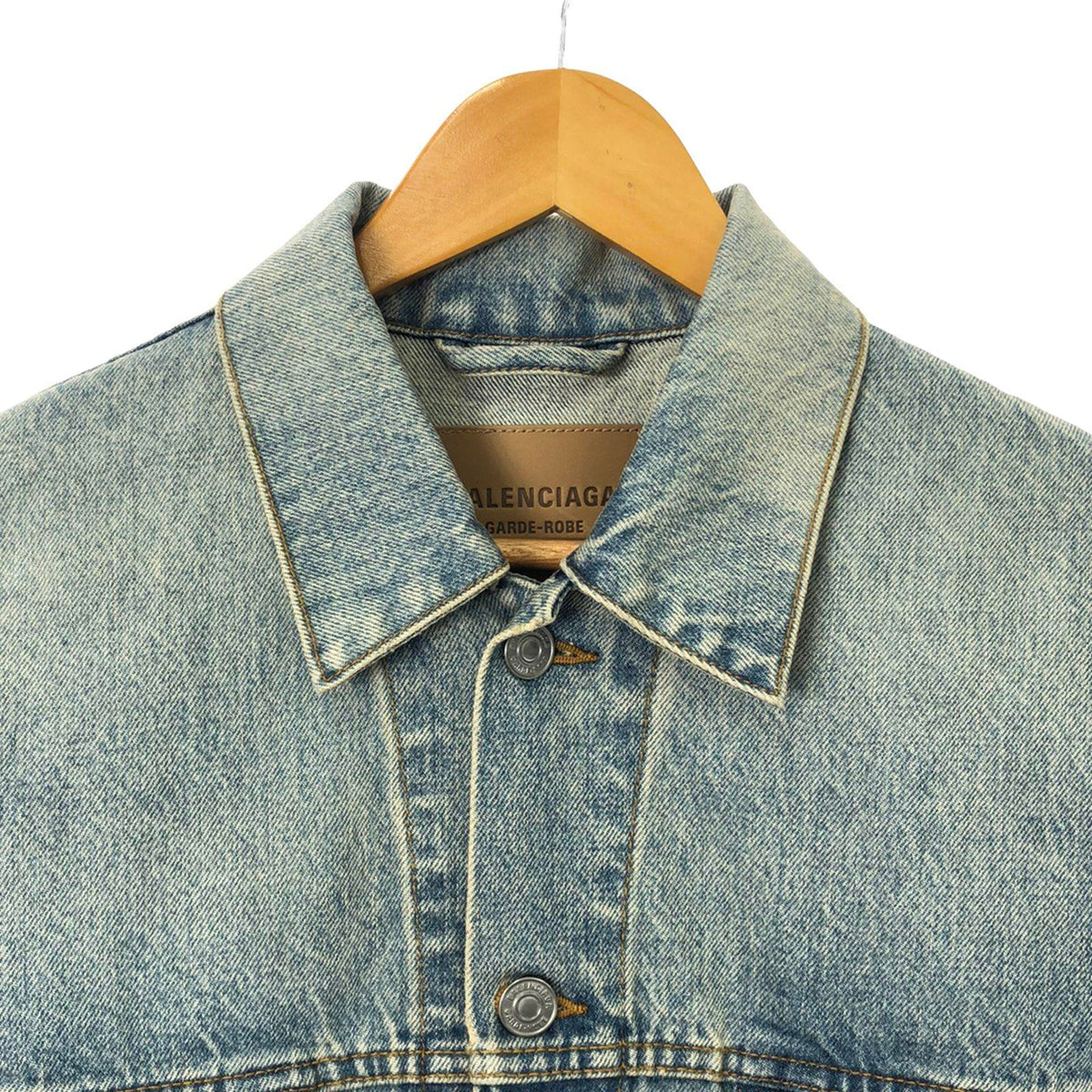 Balenciaga authentic luxury handbag Blue denim craftsmanship