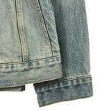 Balenciaga designer handbag denim closeup detail