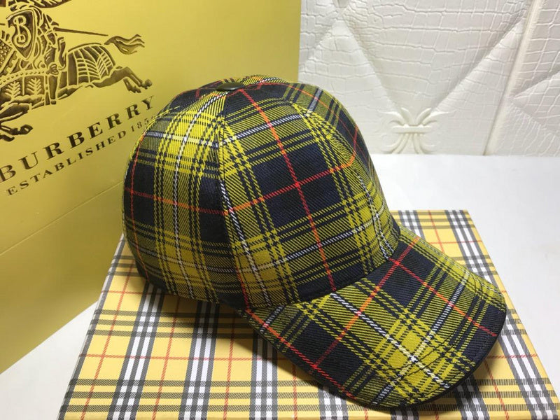 Close-up detail view of Burberry unisex cap