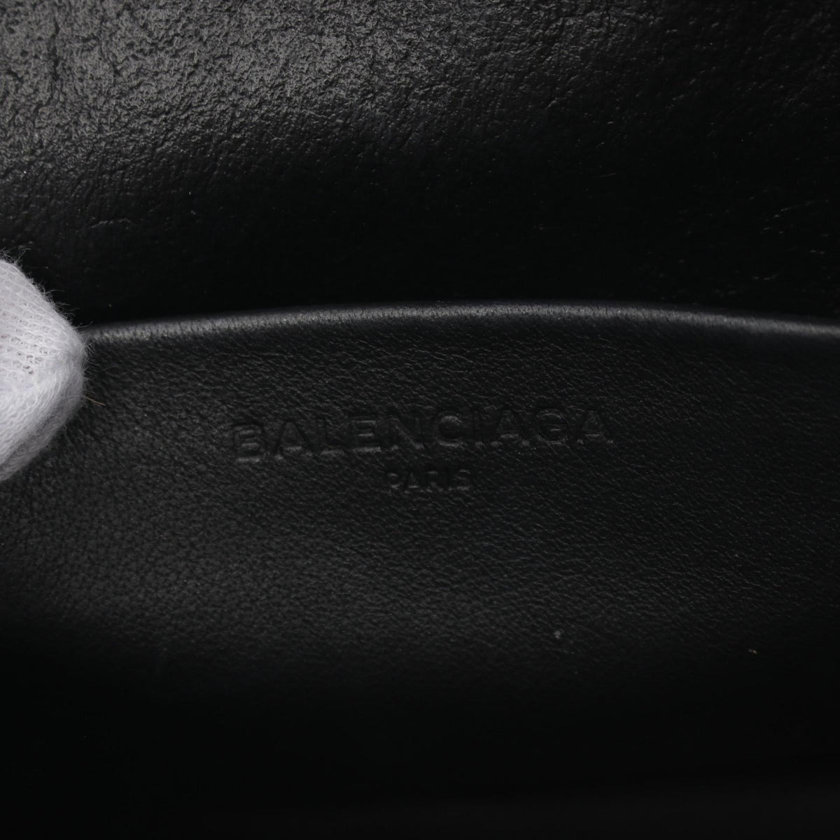 Balenciaga designer handbag leather closeup detail